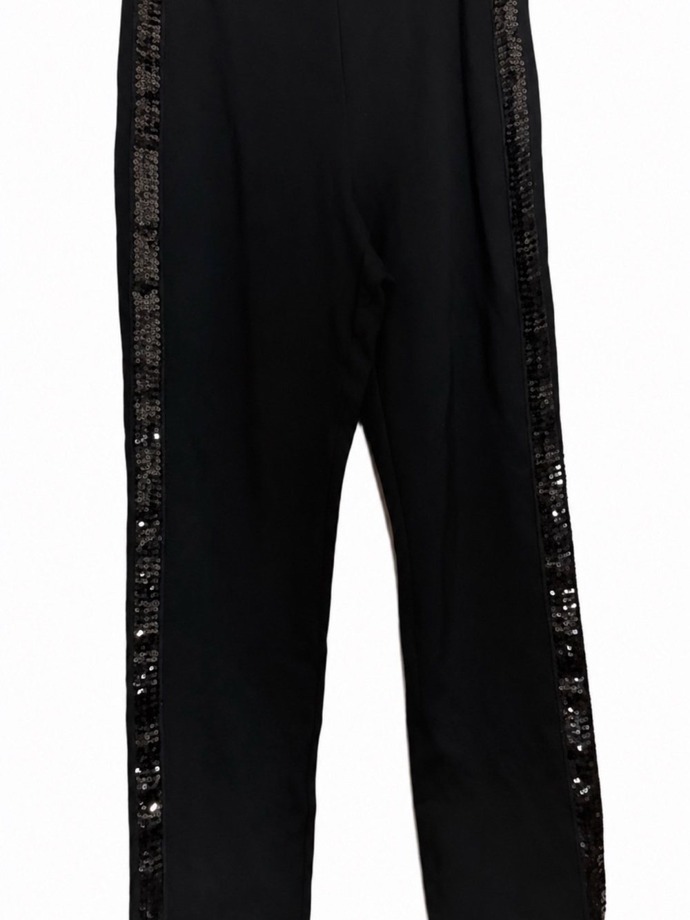 Liz Claiborne Black Pants with Sequin Side Stripes